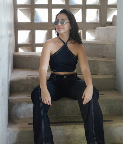 Top esencial índigo